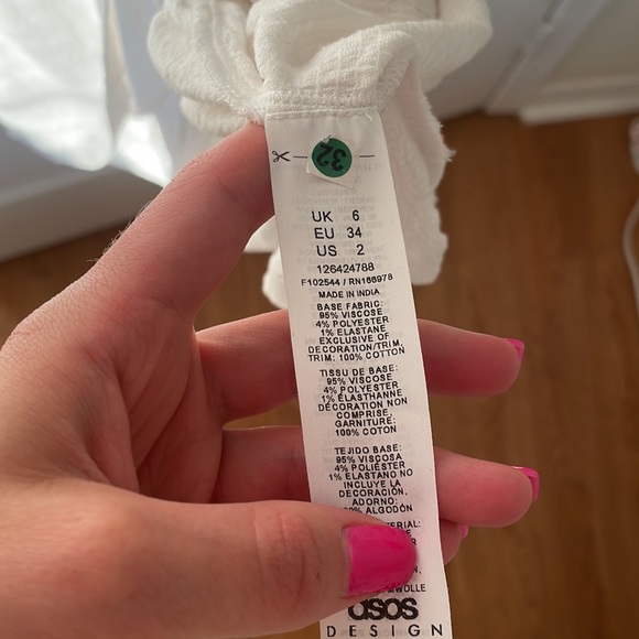 NWT - ASOS White Crochet Midi Dress - Picture 9 of 13